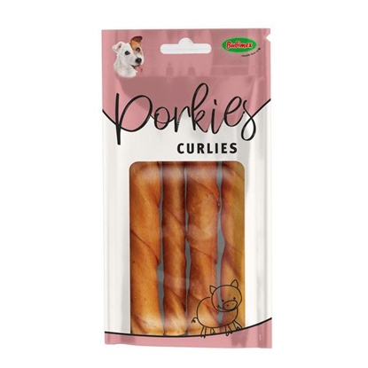 Picture of Bubimex Porkies Twisties Natural Twisted Pigskin Dog Chews